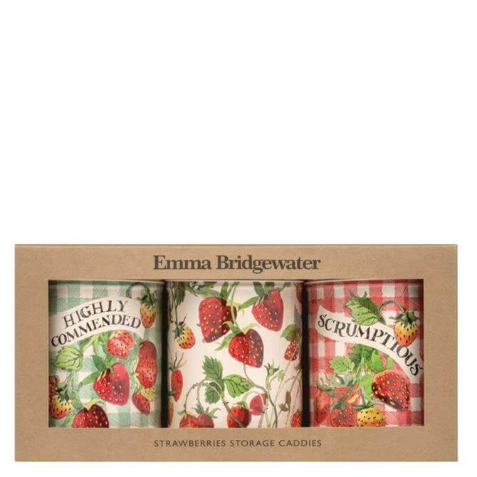 Emma Bridgewater Vegetable Garden Strawberries Set of Three Tin Caddies